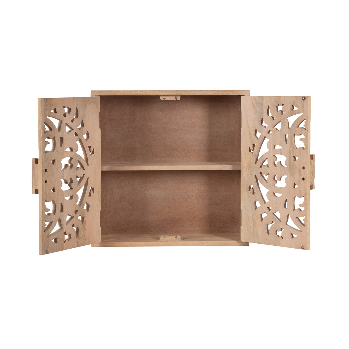 Saanvi Carved Wood Wall Cabinet
