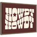 Howdy Burgundy by Honey Island Studio Framed Canvas Wall Art Print