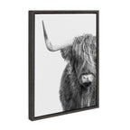 Sylvie Highland Cow Framed Canvas by Amy Peterson Art Studio