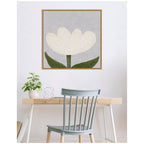 White Tulip by Gabrielly Guedes Framed Canvas Wall Art Print
