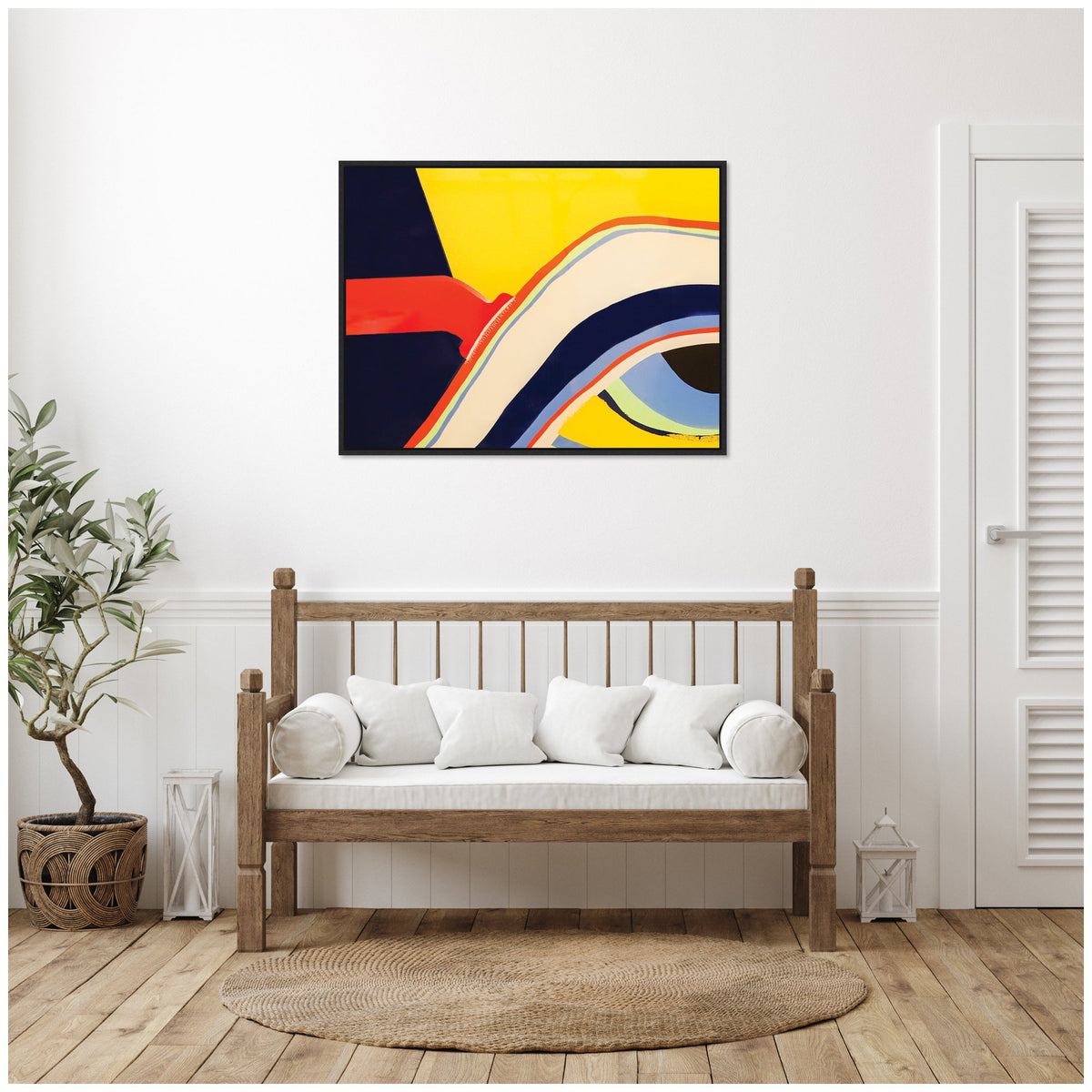 Sylvie Retro Bright Abstract True Color 1 Framed Canvas by Grant Mahr