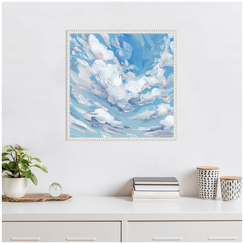 Sylvie Blue Skies Cloud Study Framed Canvas by Emily Kenney