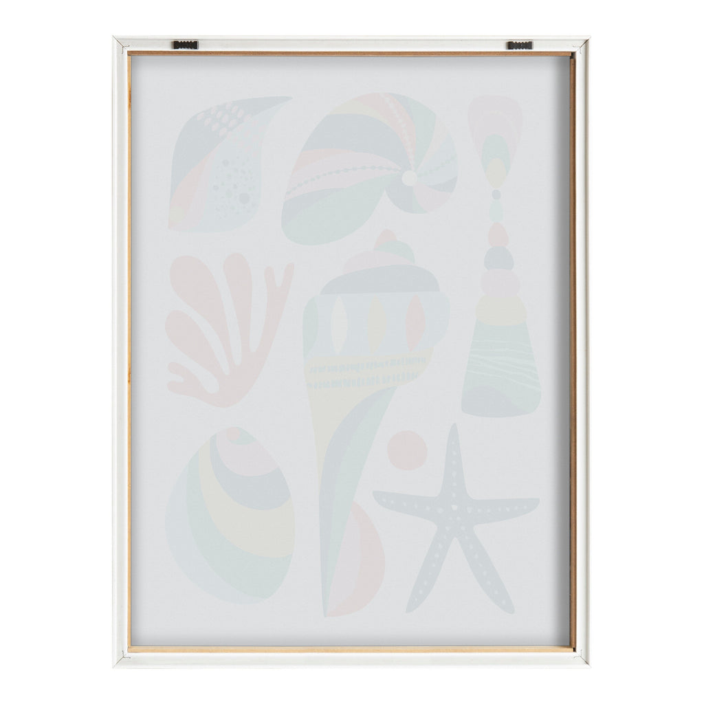 Blake Modern Colorful Seashells Framed Printed Glass by Rachel Lee of My Dream Wall