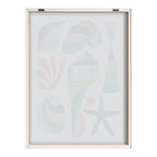 Blake Modern Colorful Seashells Framed Printed Glass by Rachel Lee of My Dream Wall