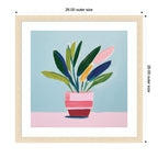 Framed Art Playful Potted Plant Still Life by The Creative Bunch Studio