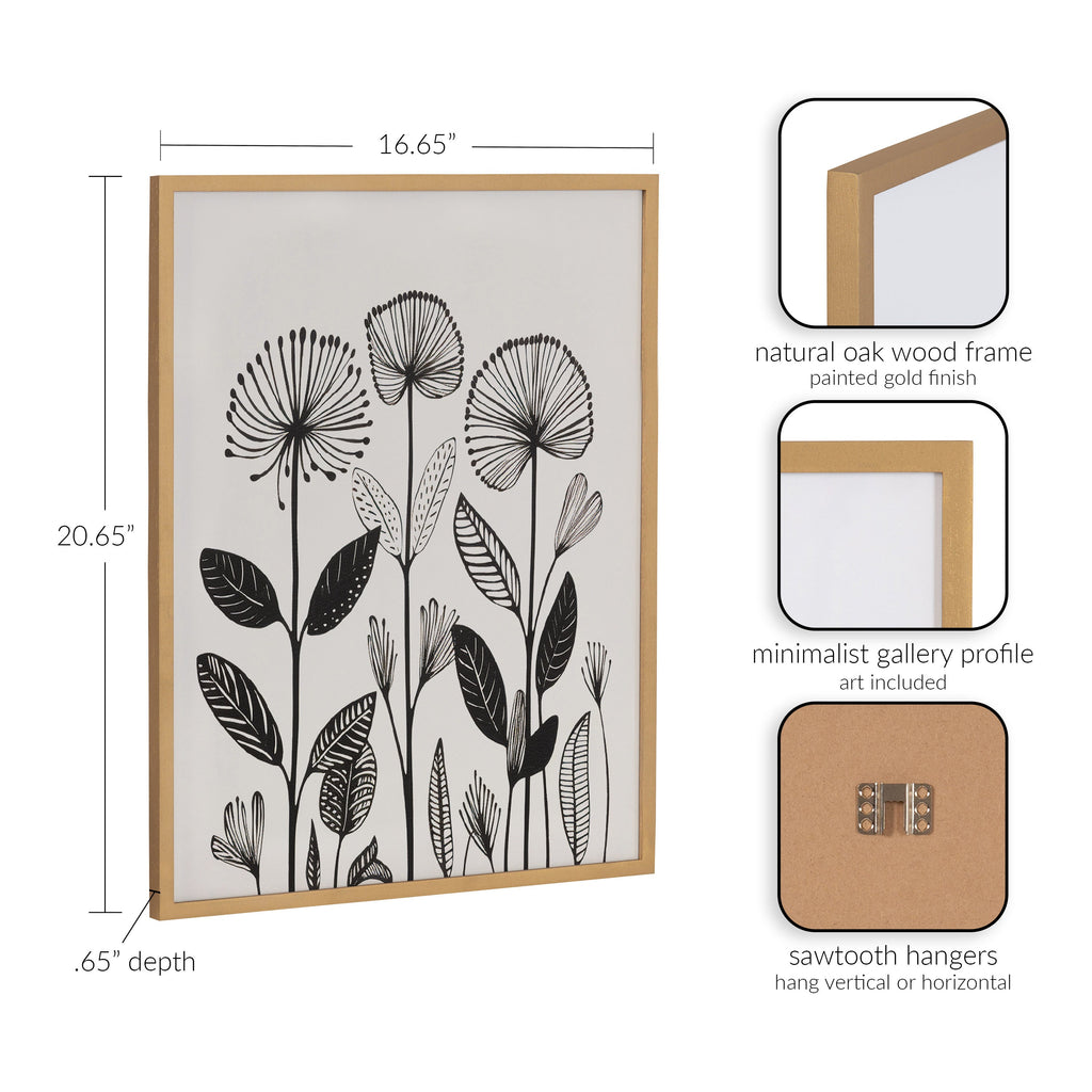 Gallery Simple Modern Linocut Botanicals Print by The Creative Bunch Studio
