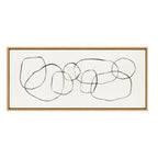 Sylvie Dancing Circles Framed Canvas by Teju Reval of SnazzyHues
