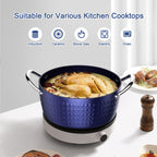 CasaFoyer 24cm Induction Casserole Dish with Lid - 2.2L Non-Stick Stock Pot