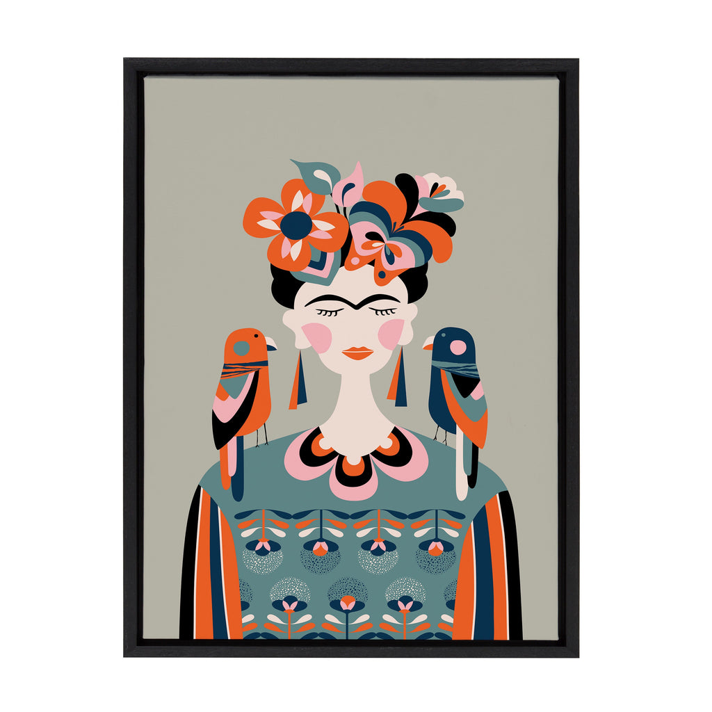 Sylvie MCM Frida Kahlo Framed Canvas by Rachel Lee of My Dream Wall