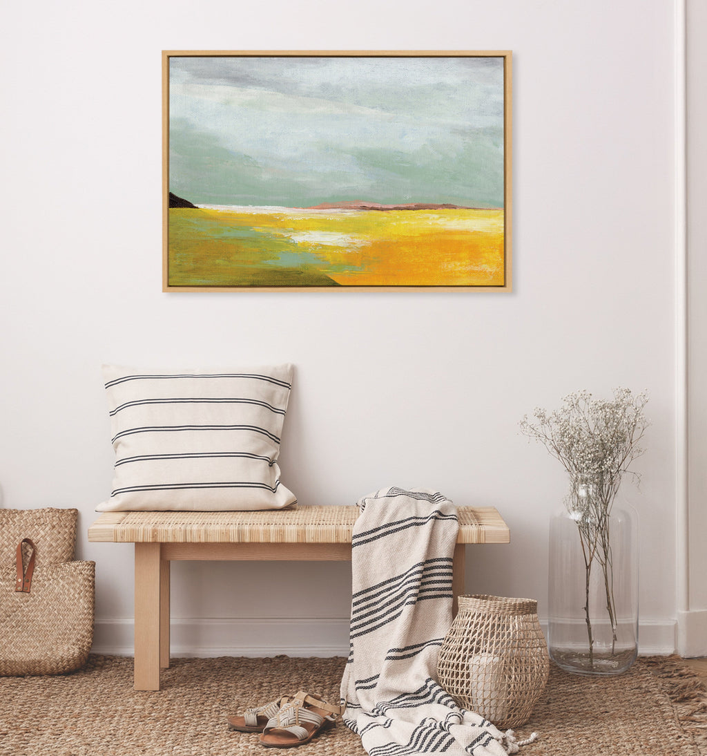 Sylvie Golden Root Lake Framed Canvas by Nikita Jariwala