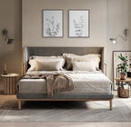 Sylvie Neutral Botanical 3 and 4 Soft White Framed Canvas by The Creative Bunch Studio