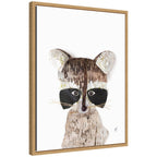 Raccoon by Madeline Jeppesen Framed Canvas Wall Art Print