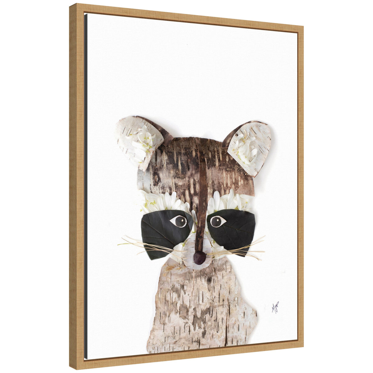 Raccoon by Madeline Jeppesen Framed Canvas Wall Art Print