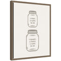 Kitchen Conversion Charts Pint Quart by The Creative Bunch Studio Framed Canvas Wall Art Print
