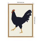 Sylvie Farm Rooster Framed Canvas by Hannah Beisang