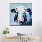 Sylvie 608 Cow Framed Canvas by Rachel Christopoulos