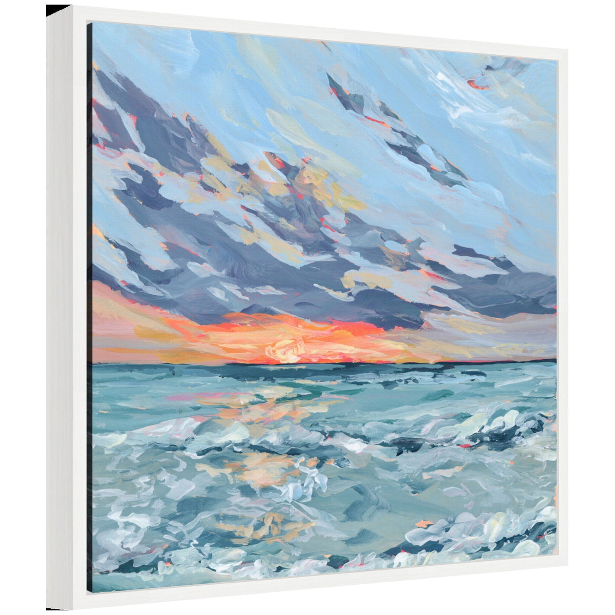 Sylvie Anna Maria Island Florida Framed Canvas by Emily Kenney