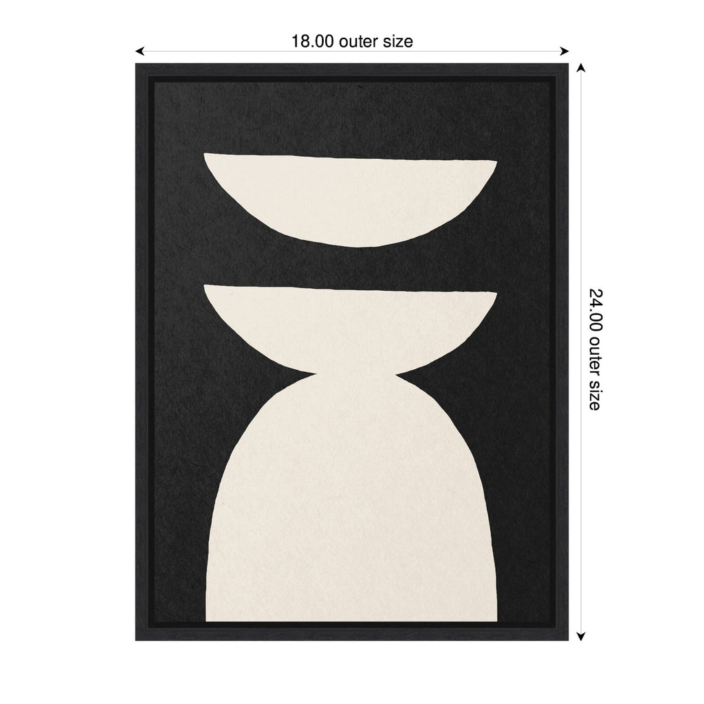 Sylvie White Geometric Abstract Framed Canvas by July Art Prints