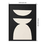 Sylvie White Geometric Abstract Framed Canvas by July Art Prints