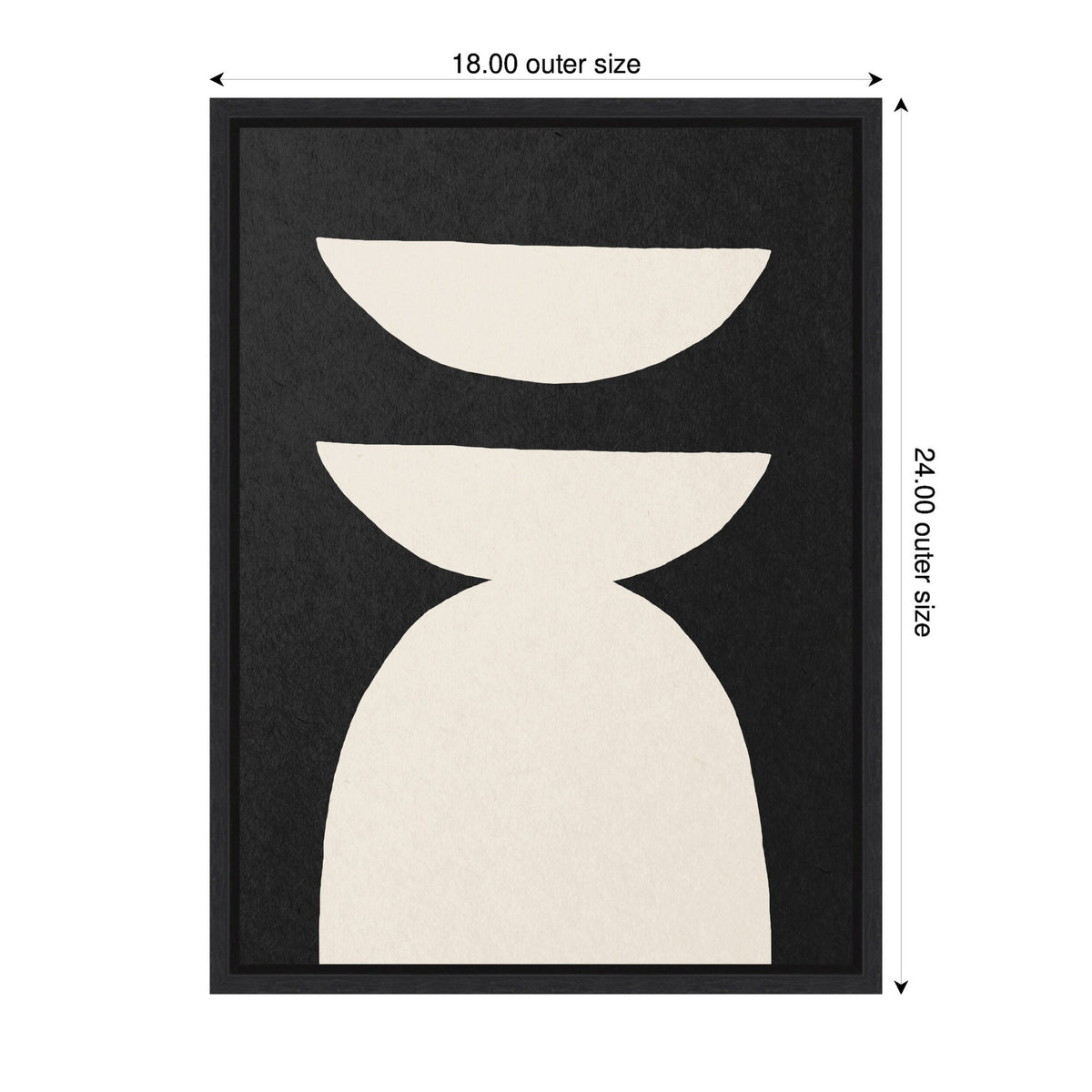 Sylvie White Geometric Abstract Framed Canvas by July Art Prints