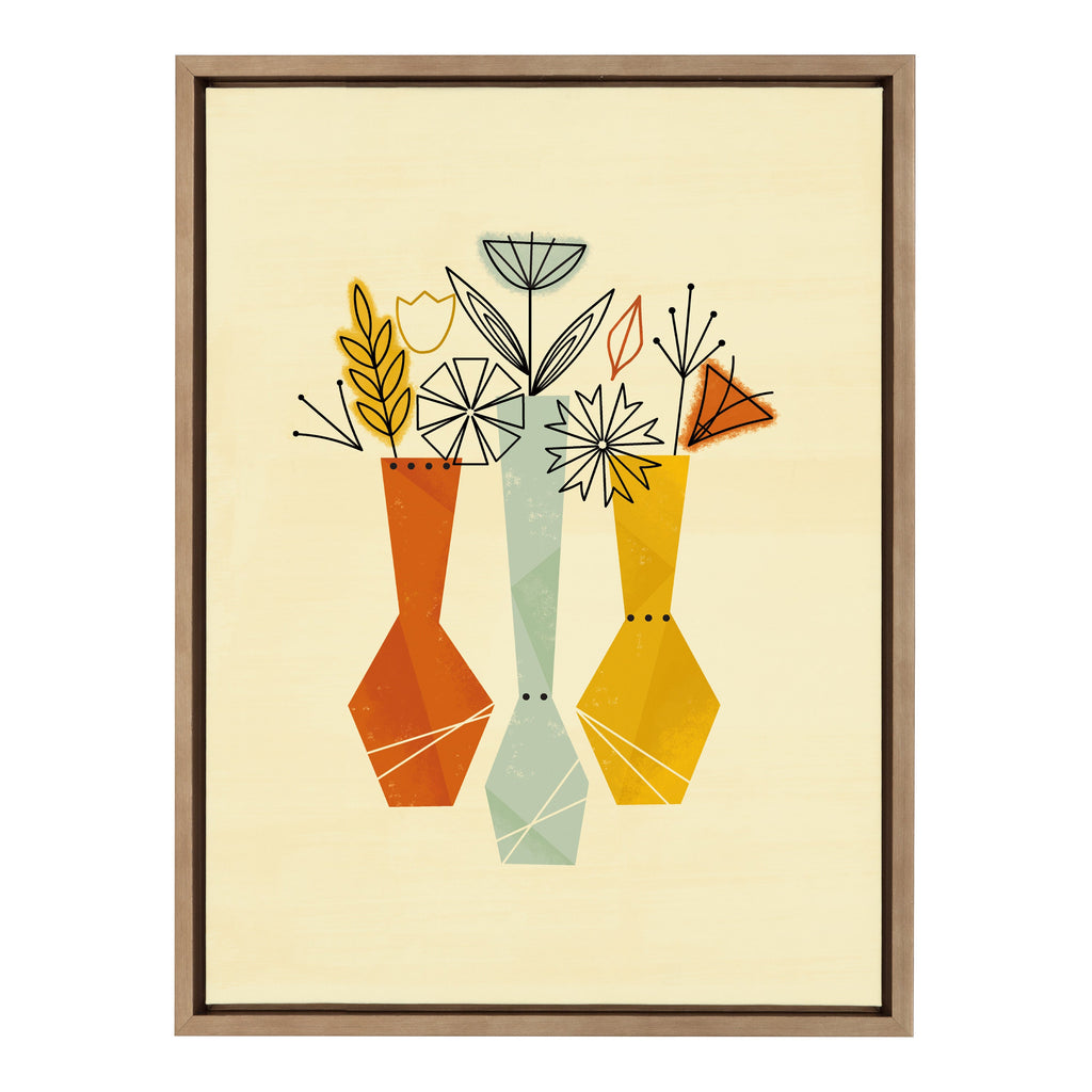 Sylvie Flowers Framed Canvas by Amber Leaders Designs