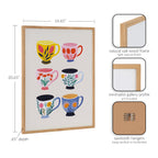 Gallery Botanical Coffee Shop Tea Cups Print by The Creative Bunch Studio