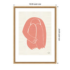 Sylvie Head Down 1 Terracotta Framed Canvas by Rocket Jack