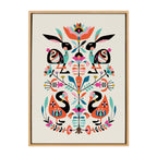 Sylvie Floral Bunny Framed Canvas By Rachel Lee of My Dream Wall