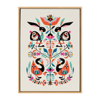 Sylvie Floral Bunny Framed Canvas By Rachel Lee of My Dream Wall