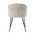 Velvet Upholstery Side Chairs 2 Piece Set With Metal Legs Modern Home Furniture - Beige