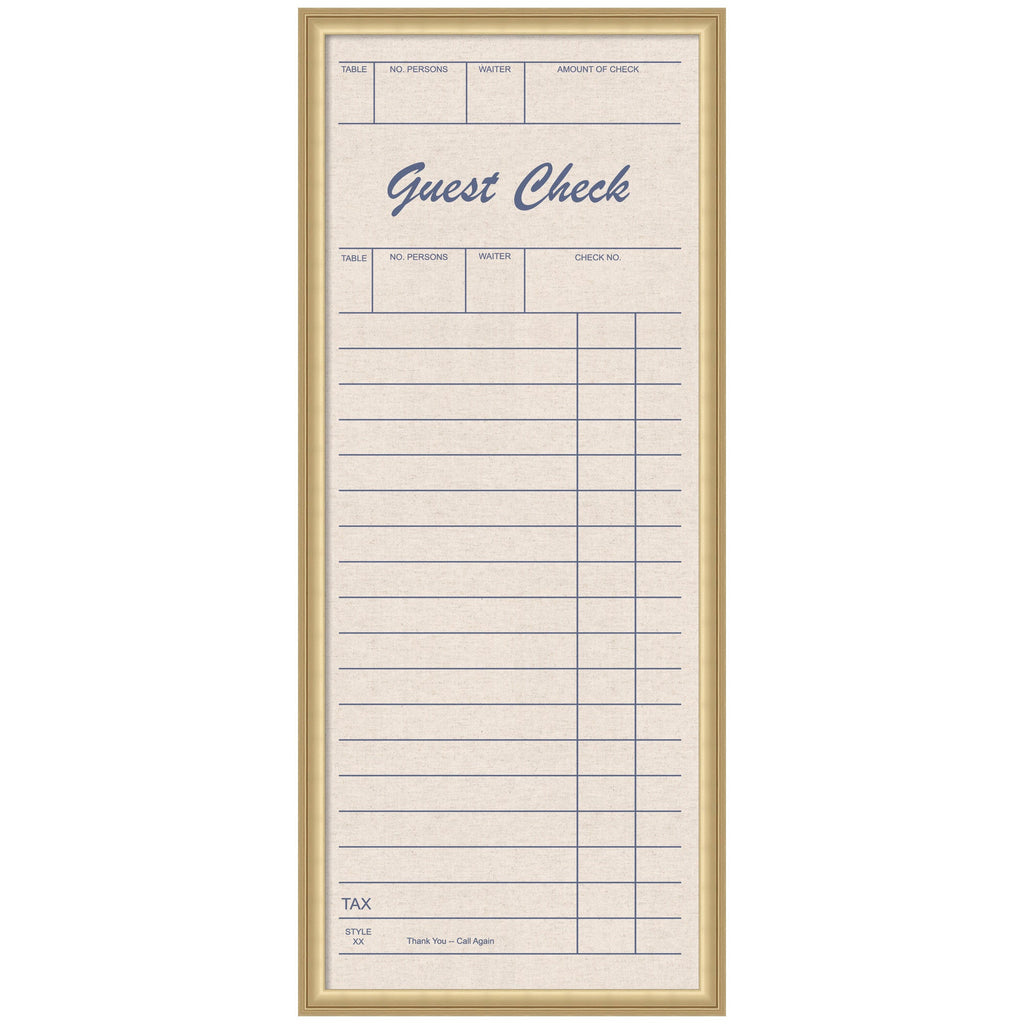 Framed Fabric Pinboard Linen Guest Check Wall Organization