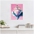 Sylvie Conch Shell Framed Canvas by Rachel Christopoulos