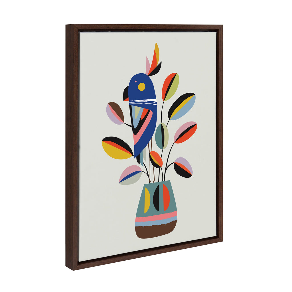 Sylvie Rubber Plant Framed Canvas by Rachel Lee of My Dream Wall
