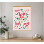 Sylvie Framed Canvas Christmas Bows by Rachel Lee