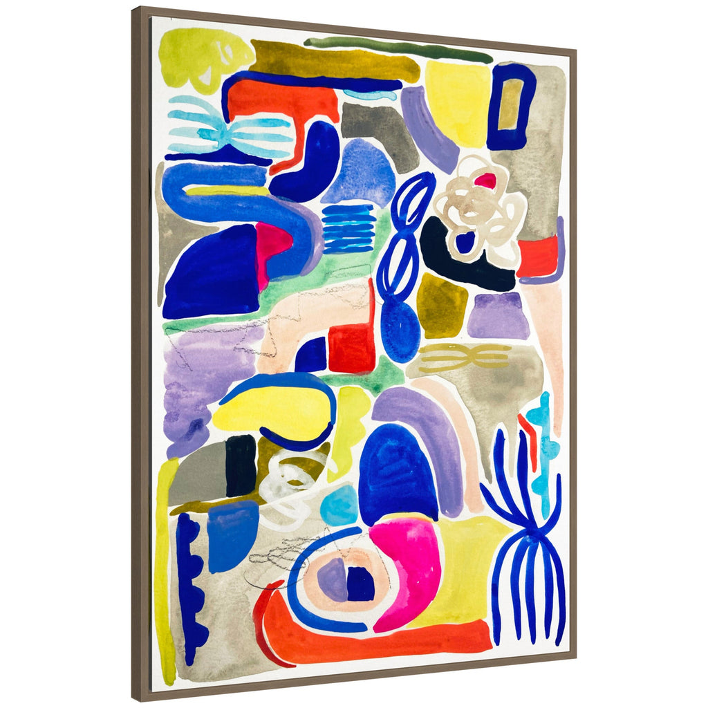 Sylvie Abstract 05 Framed Canvas by Emma Daisy