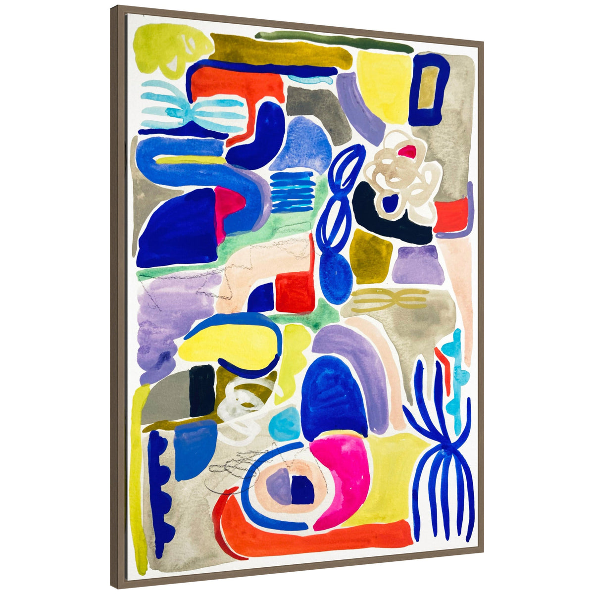 Sylvie Abstract 05 Framed Canvas by Emma Daisy
