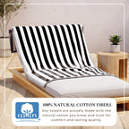 Oversized Striped Border Cabana Beach Towels - Santa Cruz