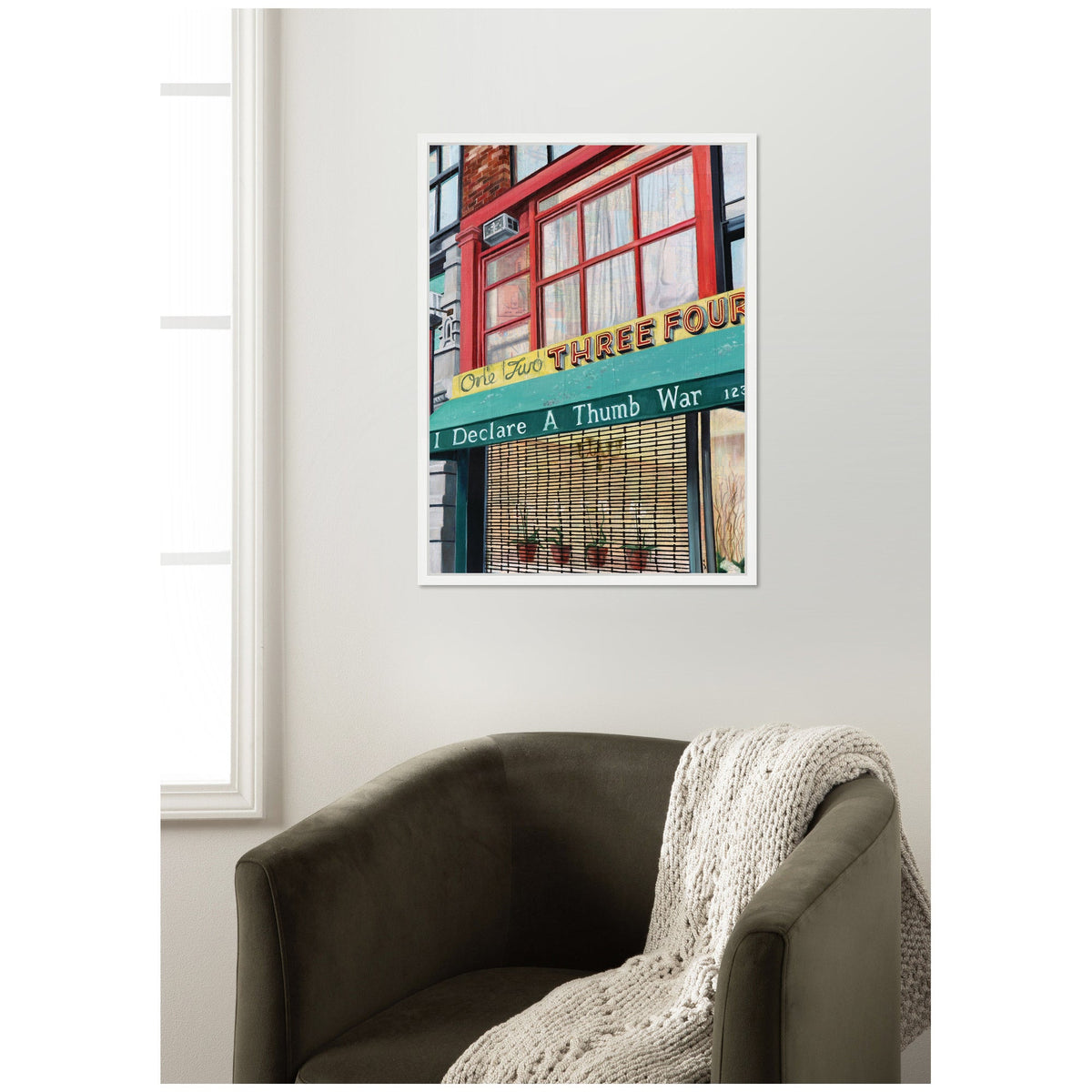 One Two Three Four by Krista V. Allenstein Framed Canvas Wall Art Print