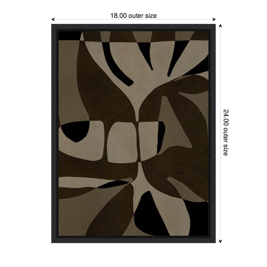 Sylvie Contour 2 Framed Canvas by Shatha Al Dafai