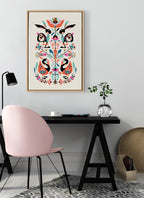 Sylvie Floral Bunny Framed Canvas By Rachel Lee of My Dream Wall