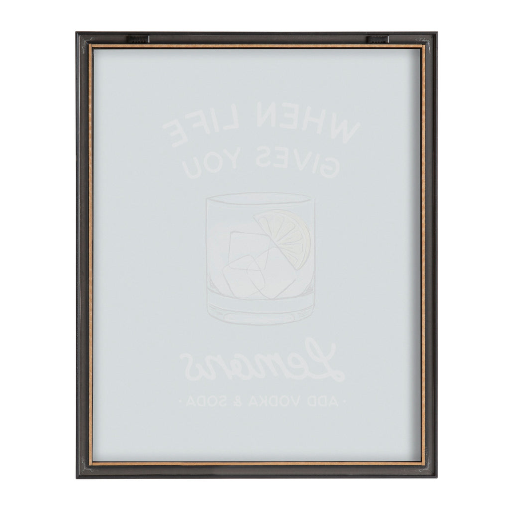 Blake When Life Gives You Lemons Blue Framed Printed Glass by The Creative Bunch Studio