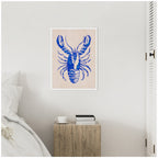 Sylvie Lobster Framed Canvas by Nikita Jariwala