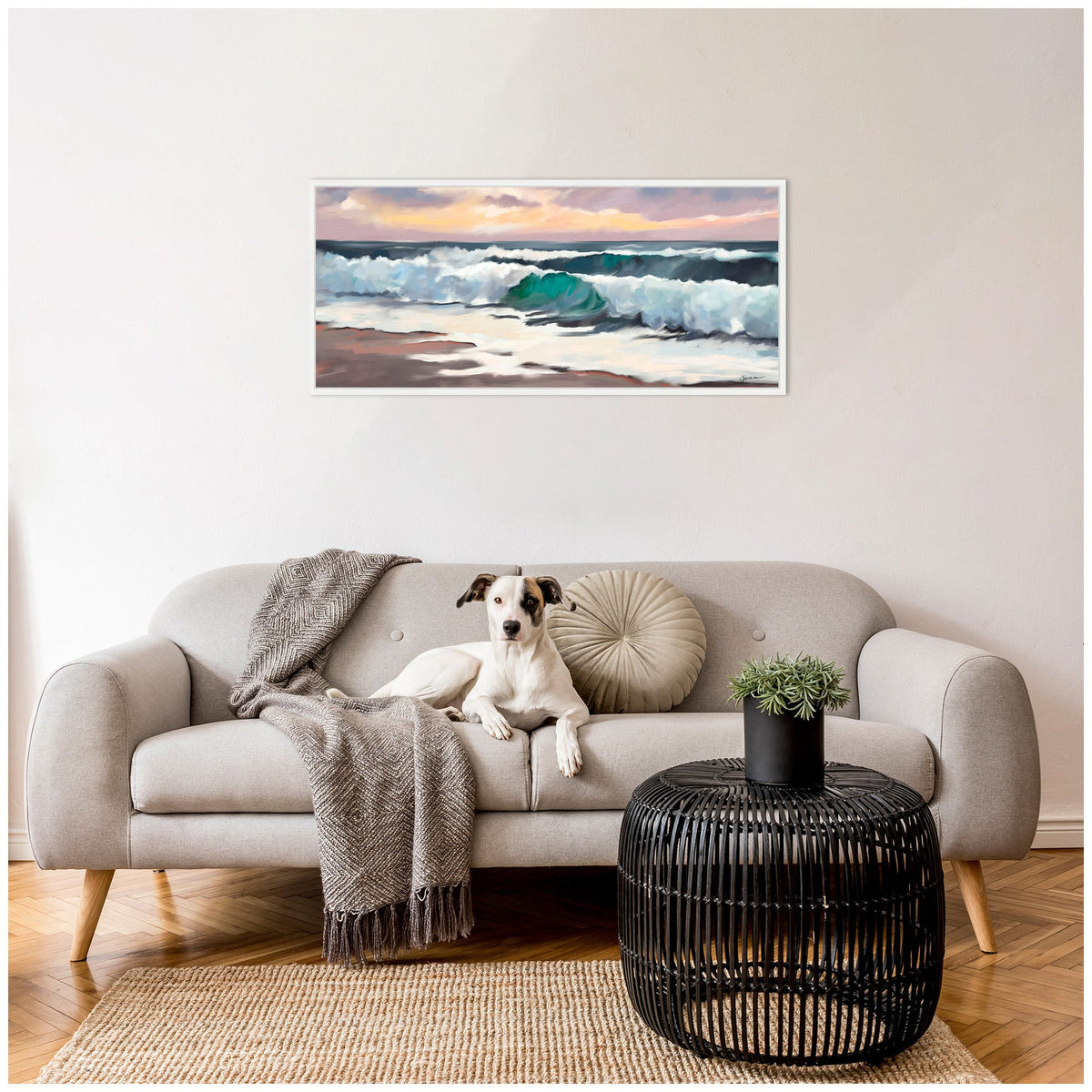 Sylvie Roll Tide Framed Canvas by Mary Sparrow