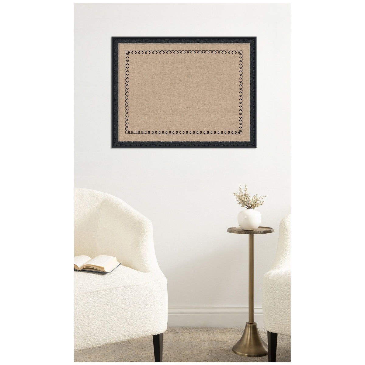 Pinboard Black Scallop Print