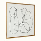 Sylvie Dancing Circles Framed Canvas by Teju Reval of SnazzyHues