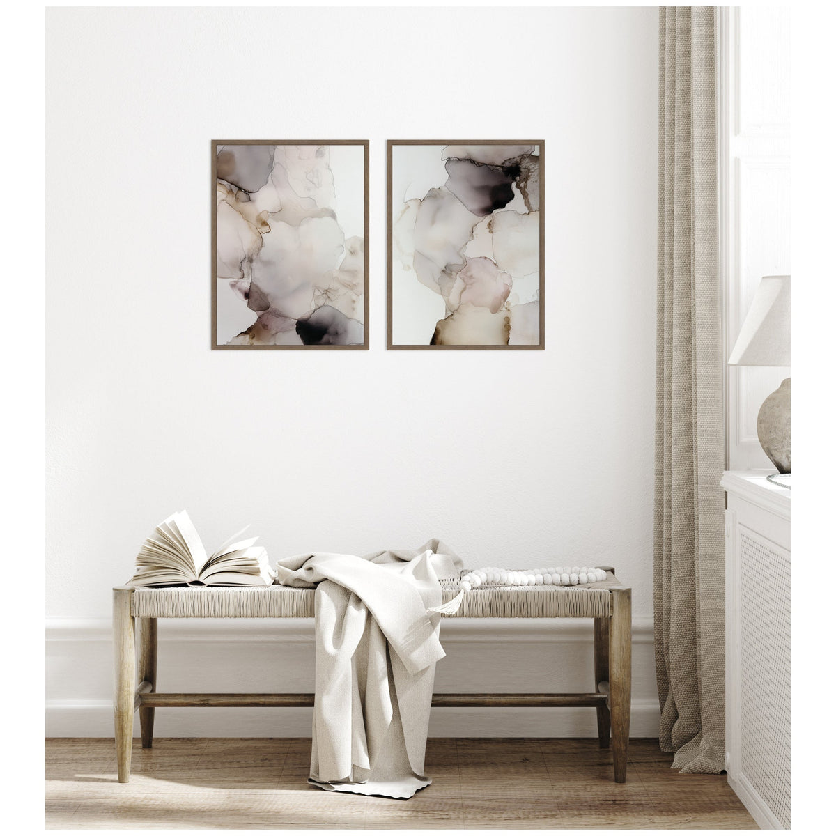 Smoke No. 1 & No. 2 2 Piece Framed Canvas Wall Art Set by Amy Lighthall