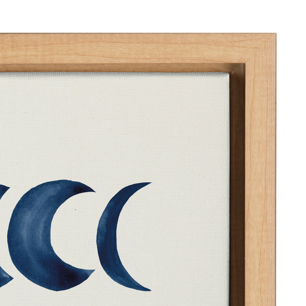 Sylvie Moon Phases Framed Canvas by Teju Reval of SnazzyHues