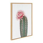 Sylvie Pink Cactus Flower Framed Canvas by Amy Peterson Art Studio
