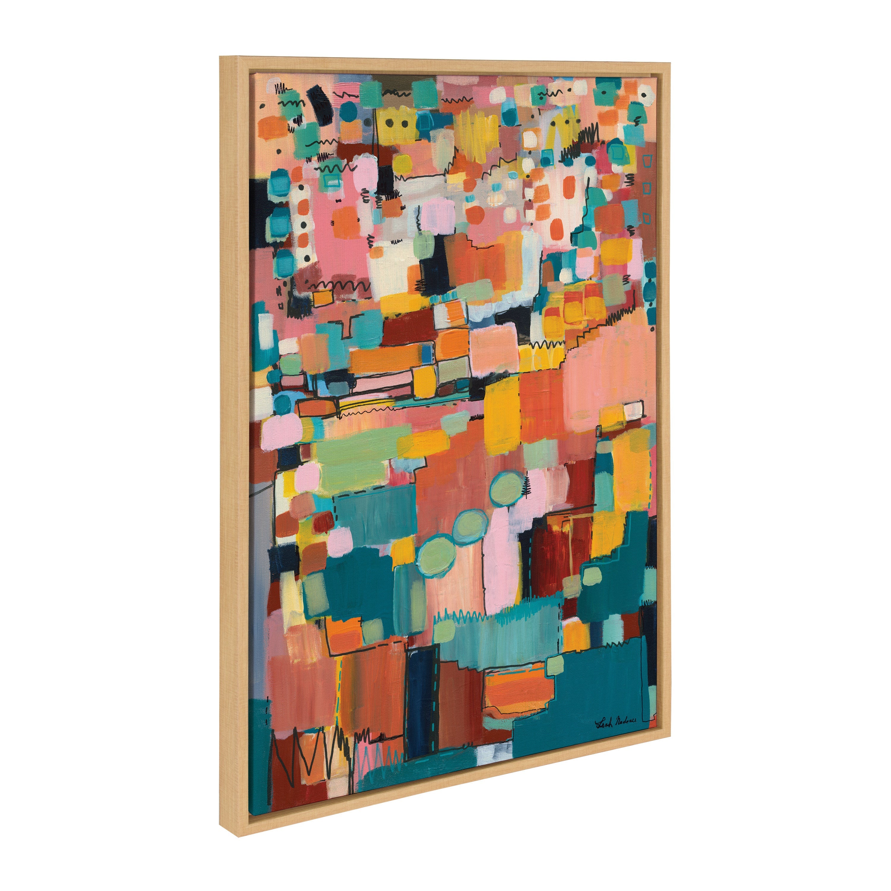 Sylvie Sunset Fiesta Framed Canvas by Leah Nadeau
