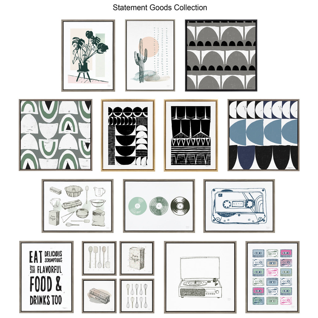 Sylvie Eat Delicious Food Framed Canvas by Statement Goods